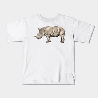 Rhinoceros Print Kids T-Shirt